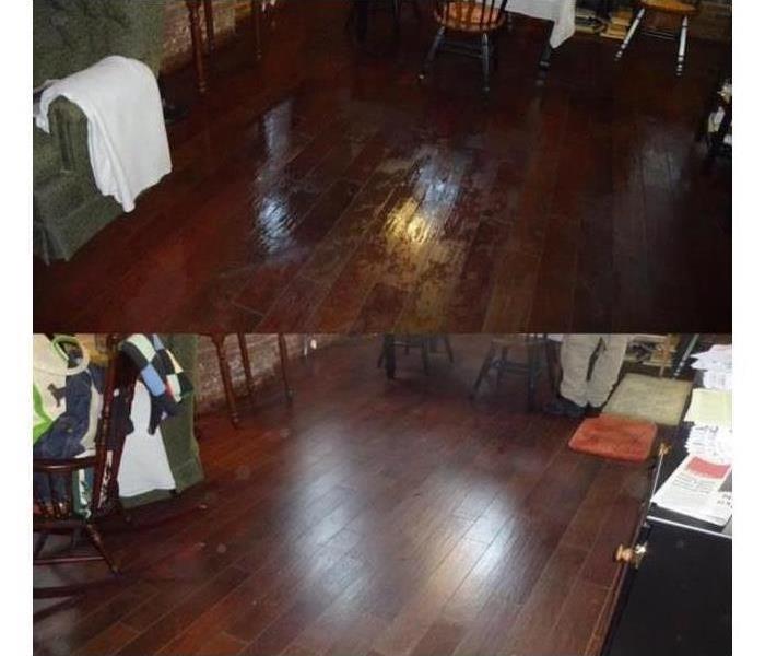 wet floor before and after