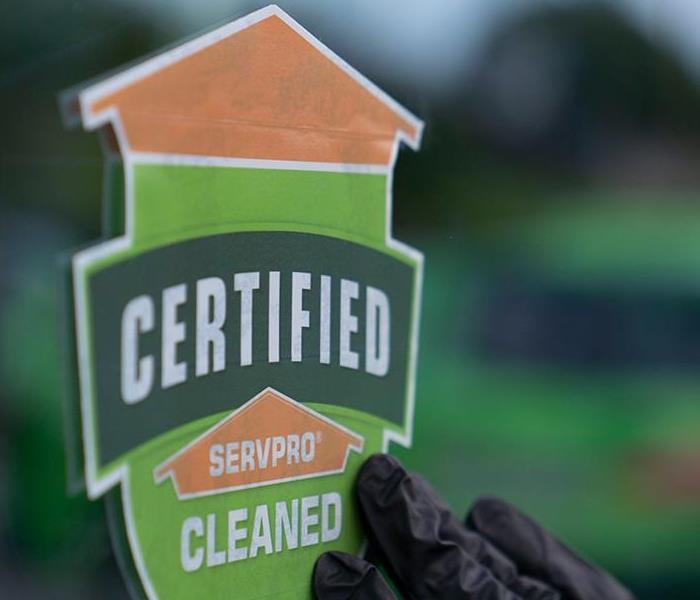 Certified SERVPRO Cleaned Sticker